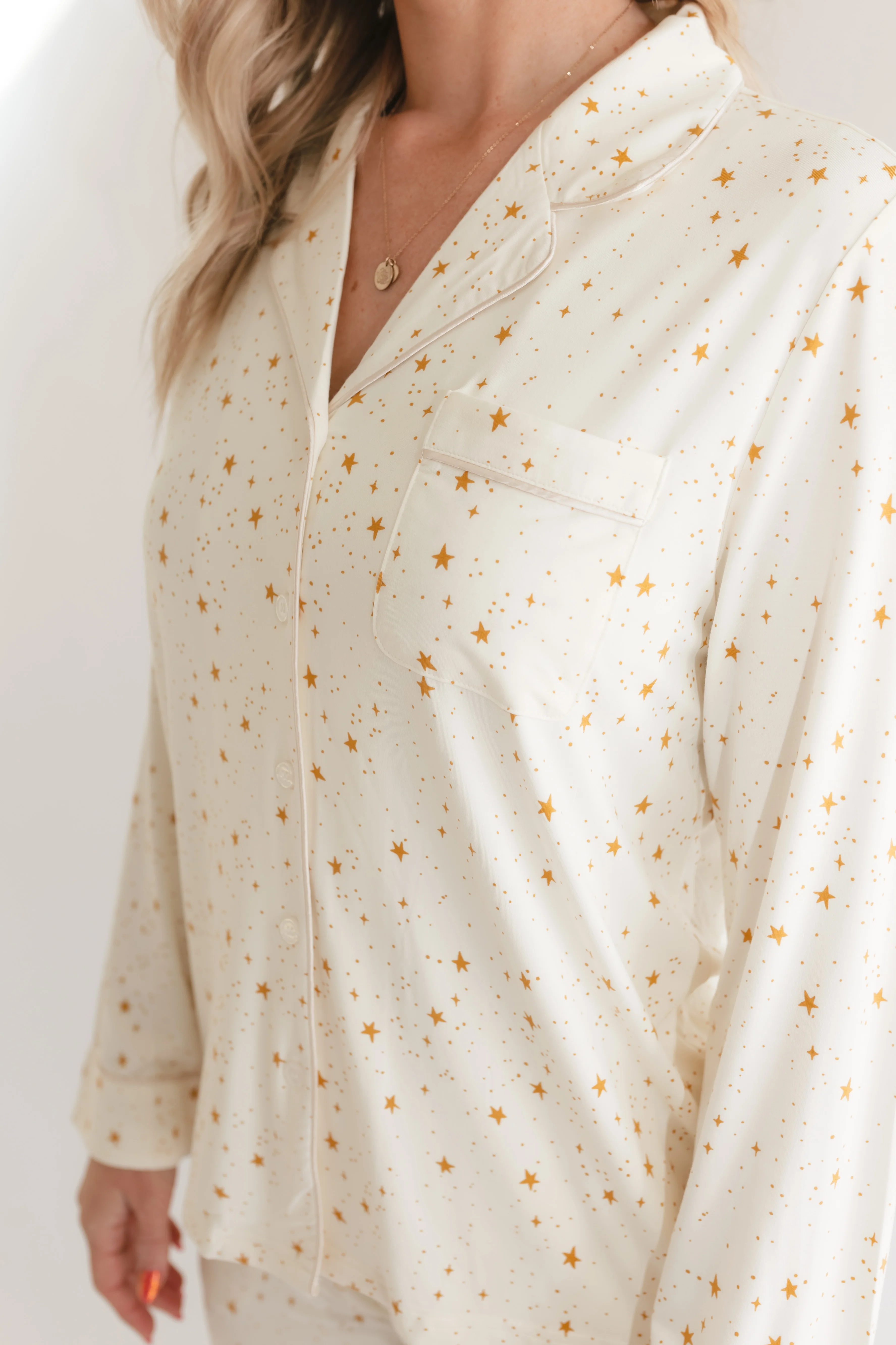 Women's Button Up Set In Stars - Image 4