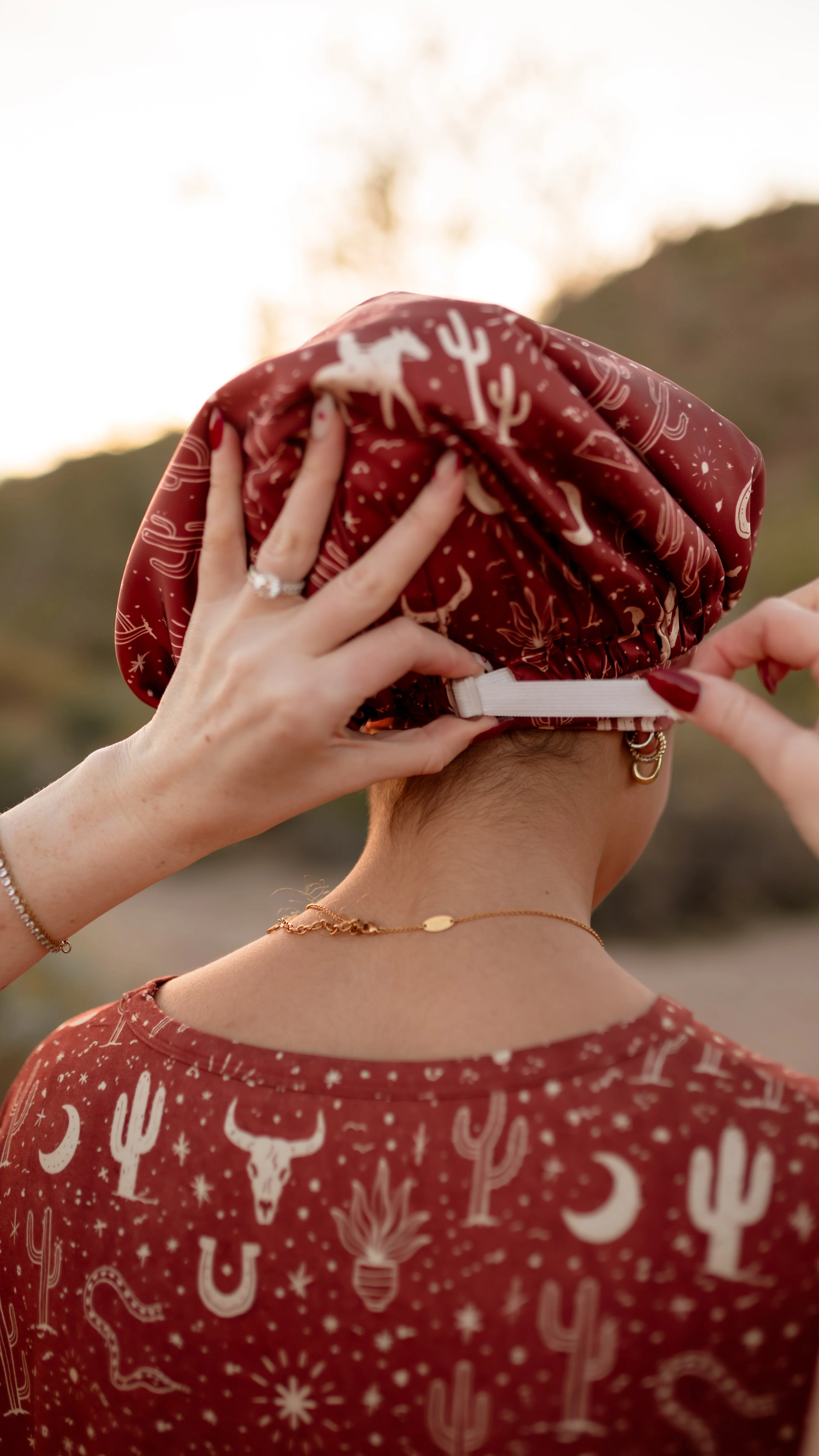Adult Satin Bonnet in Western Desert - Image 2