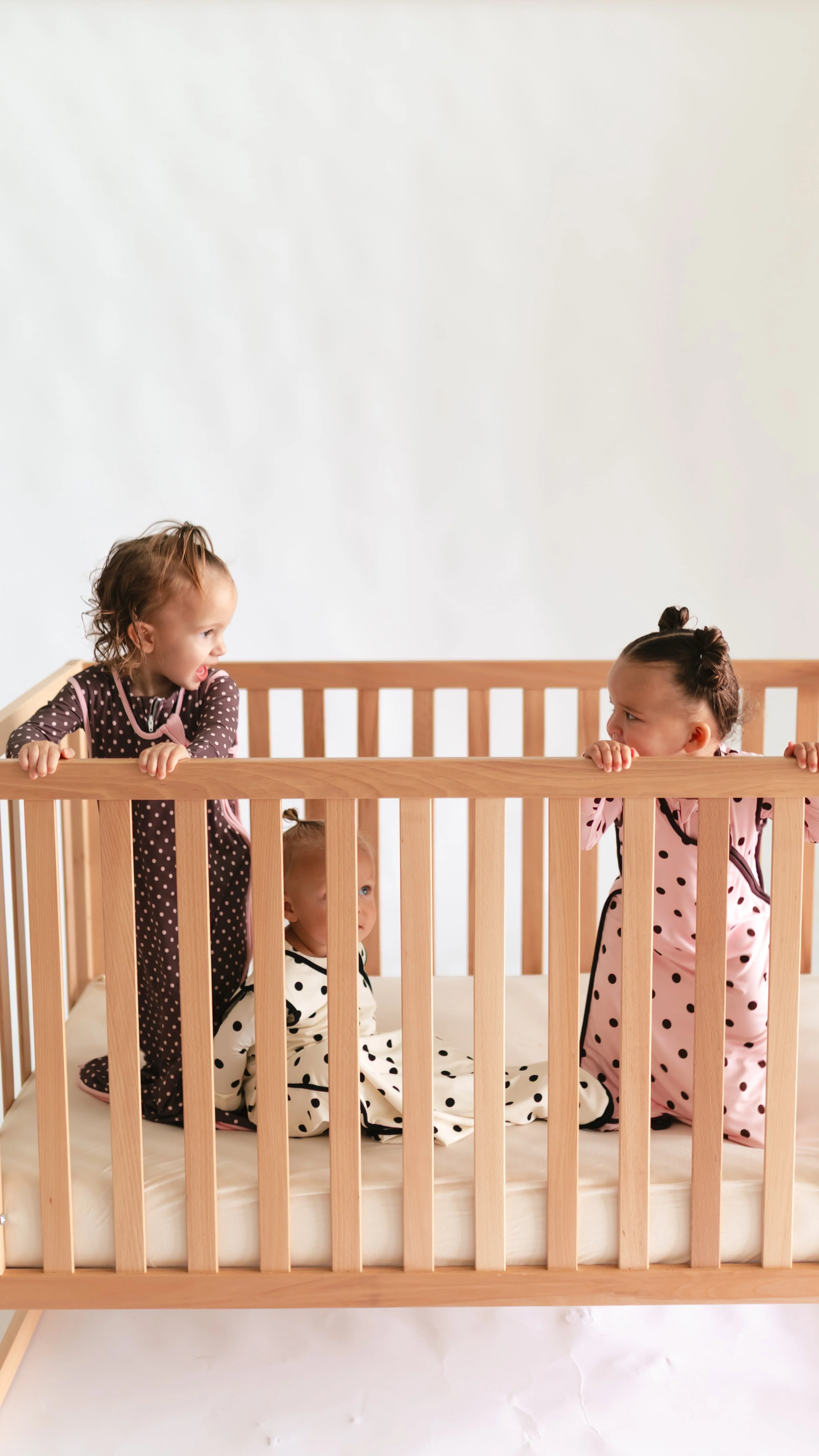 Brown & Pink Polka Dot Sleep Sack 0.5 - Image 2