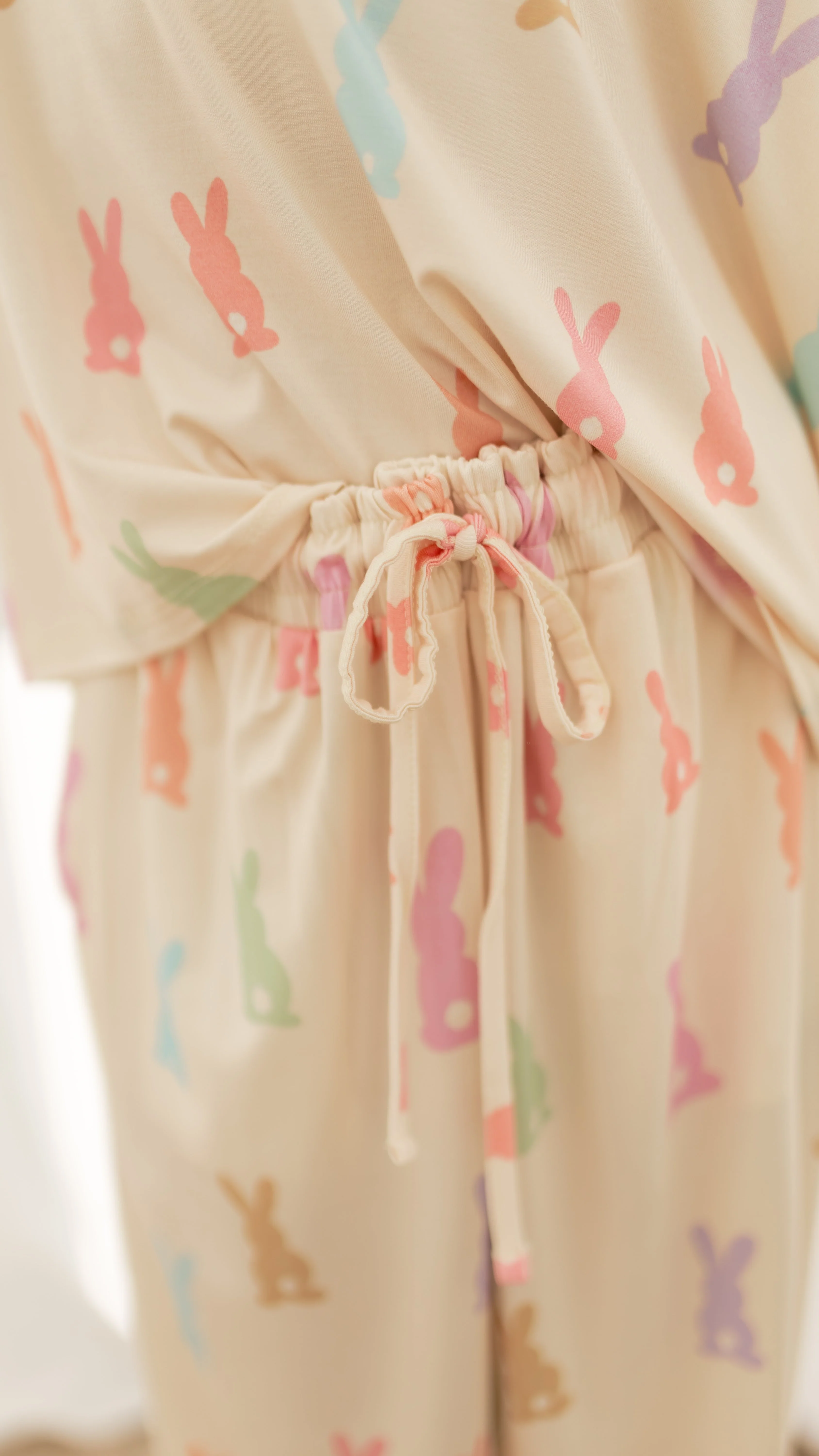 Girl's Long Sleeve and Pants Set in Honey Bunny - Image 2