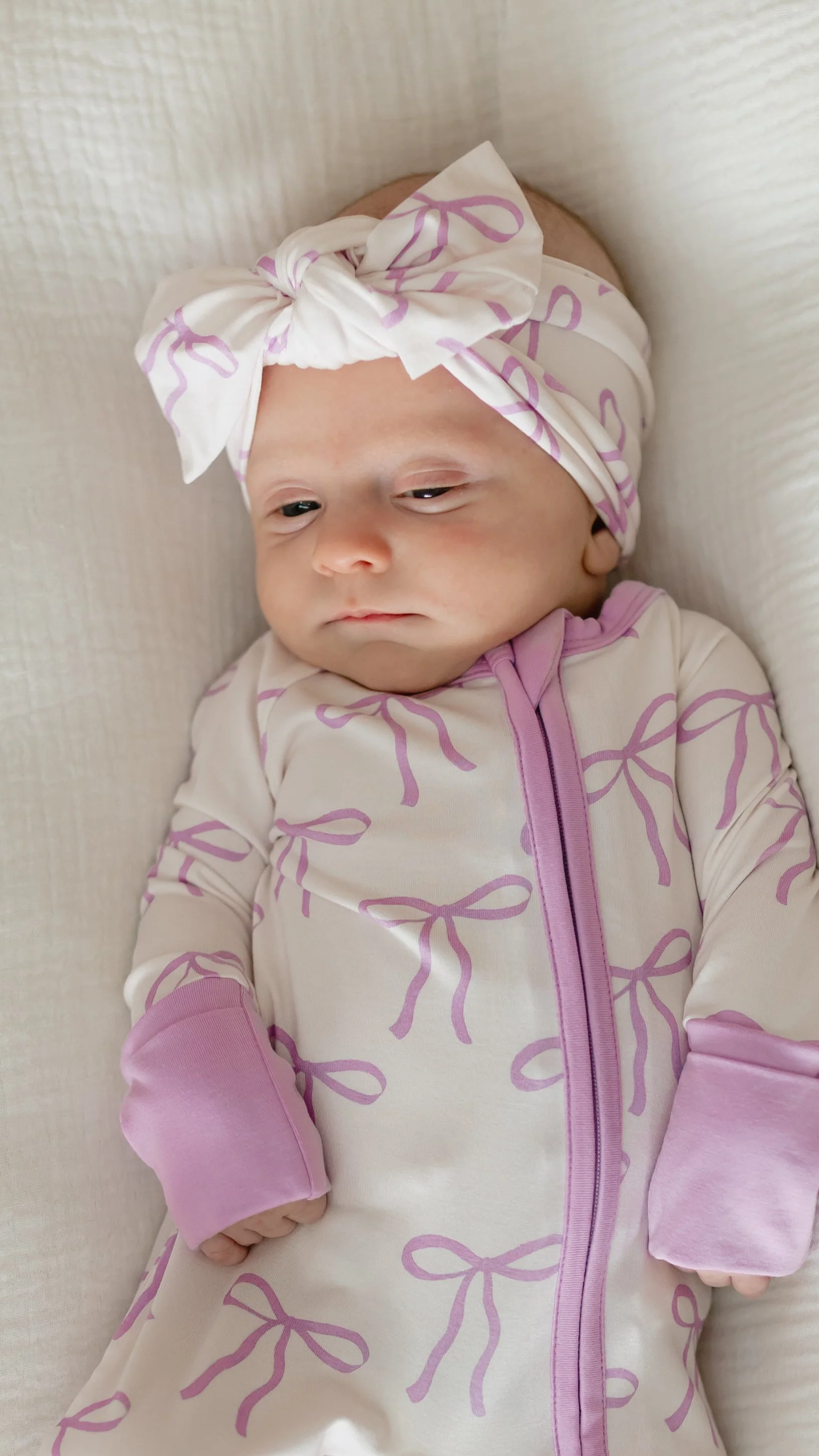 Infant Knot Head Bow in Purple Bows