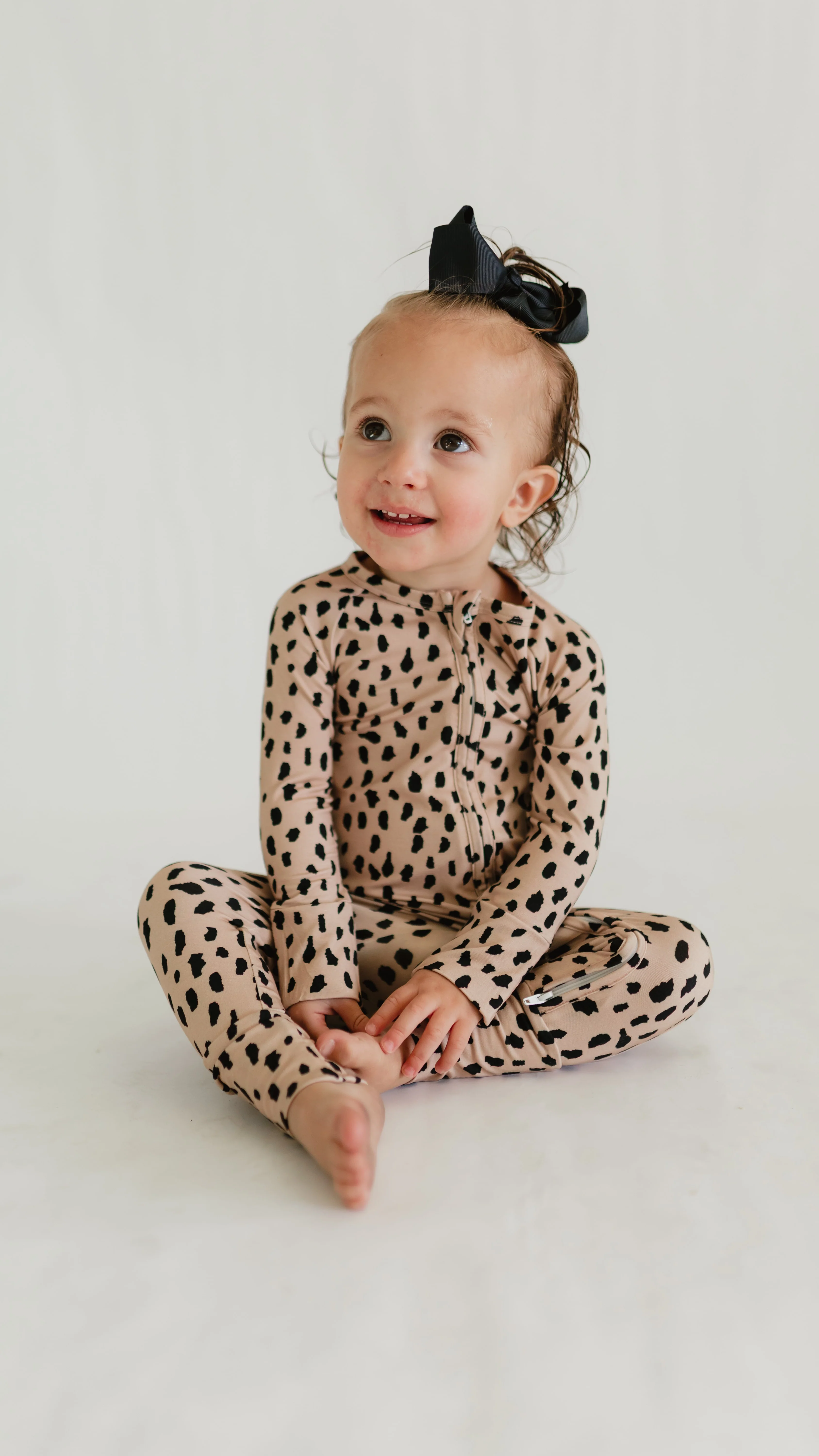 Infant Romper in Brown Cheetah