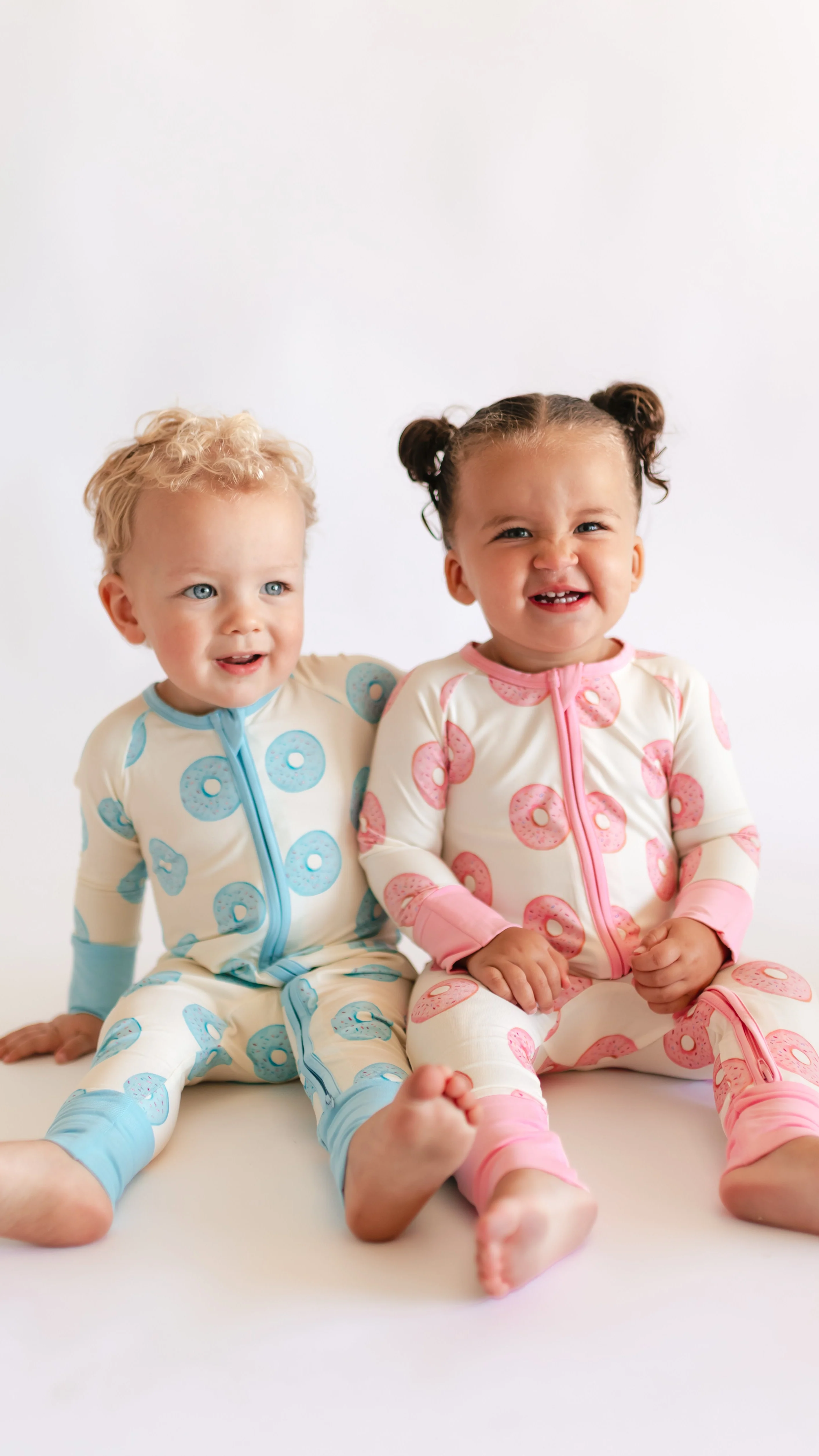 Infant Romper in Blue Donuts - Image 3
