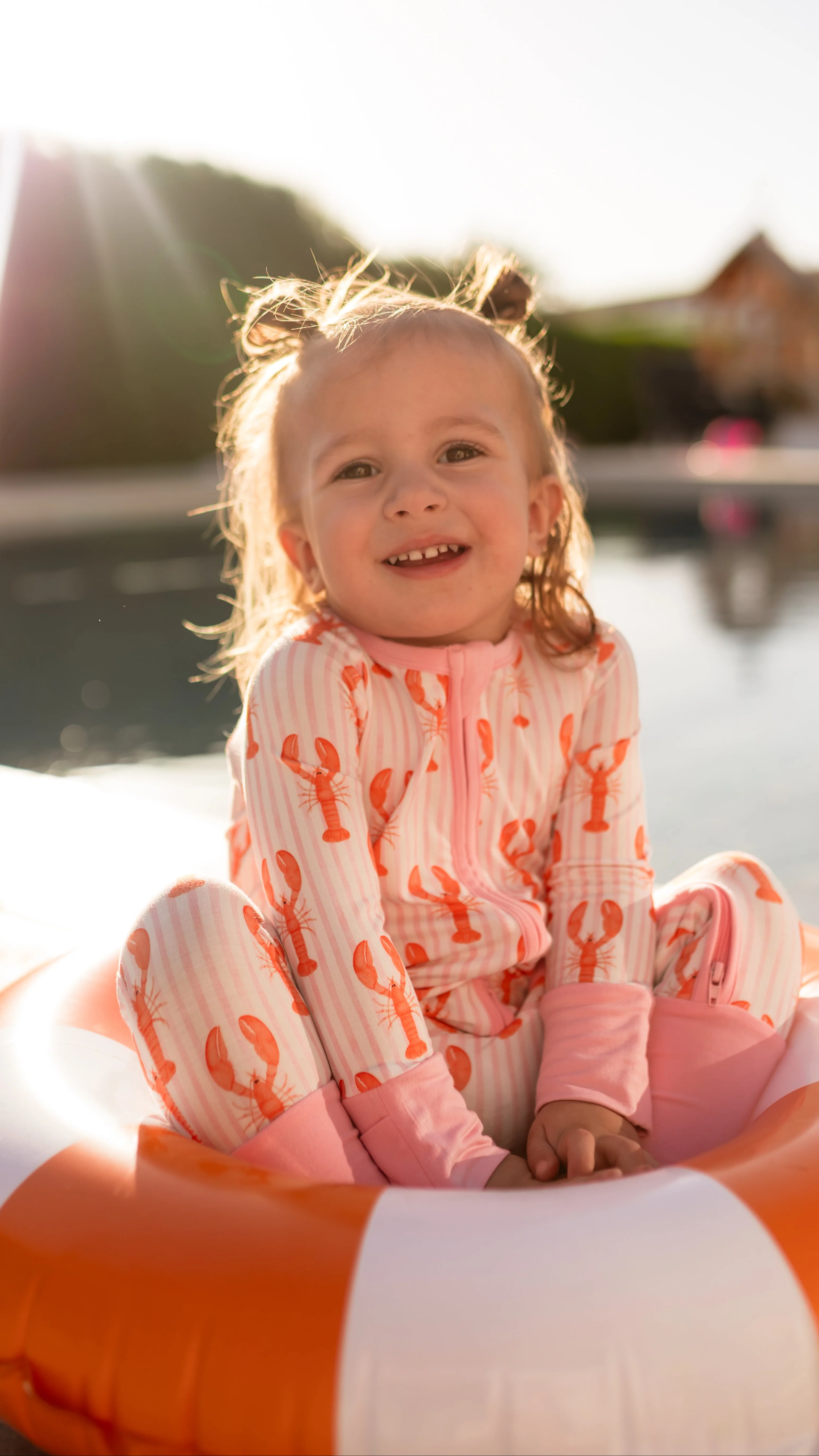Infant Romper in Lobster - Image 3
