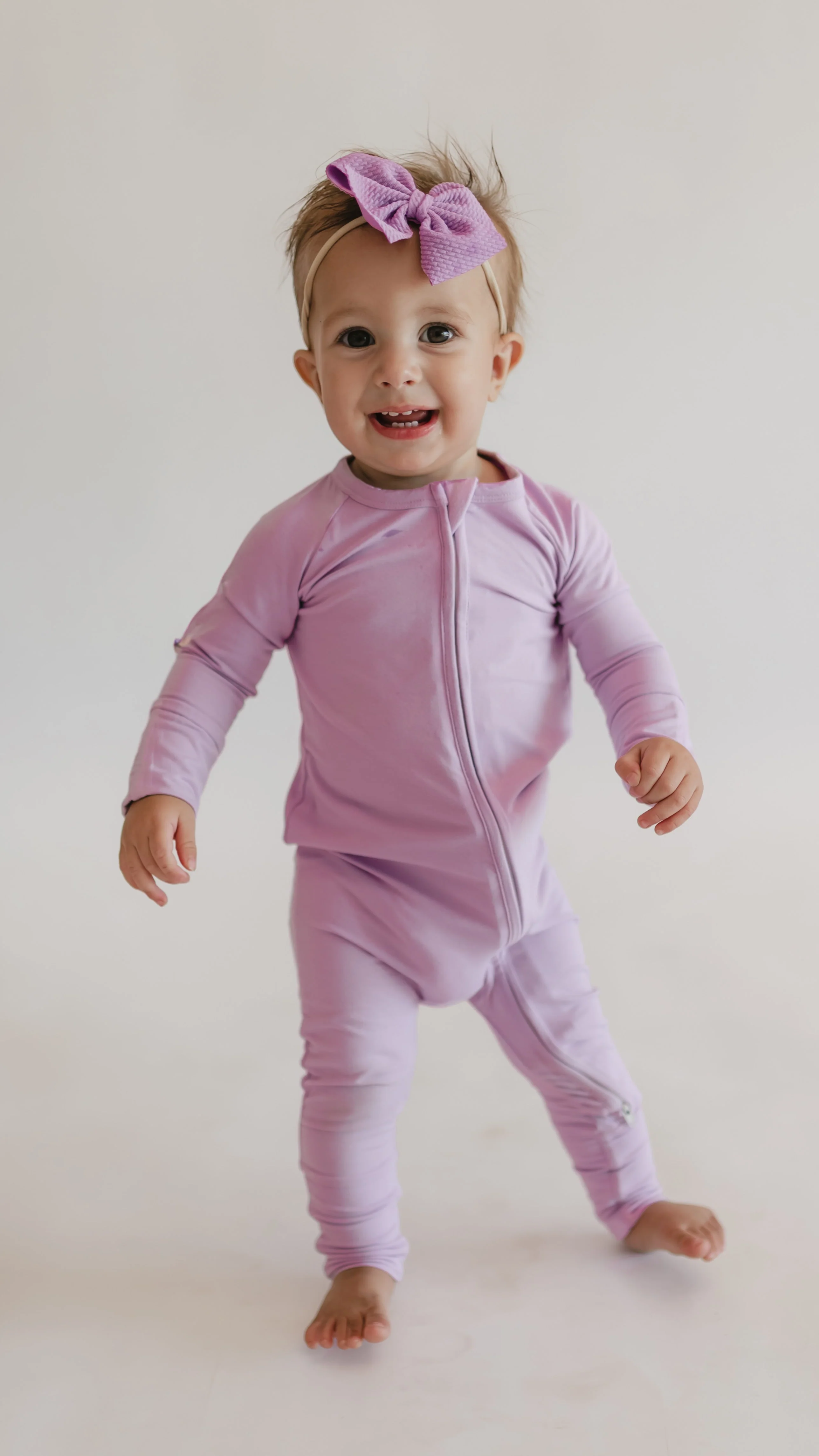 Infant Romper in Orchid Bloom
