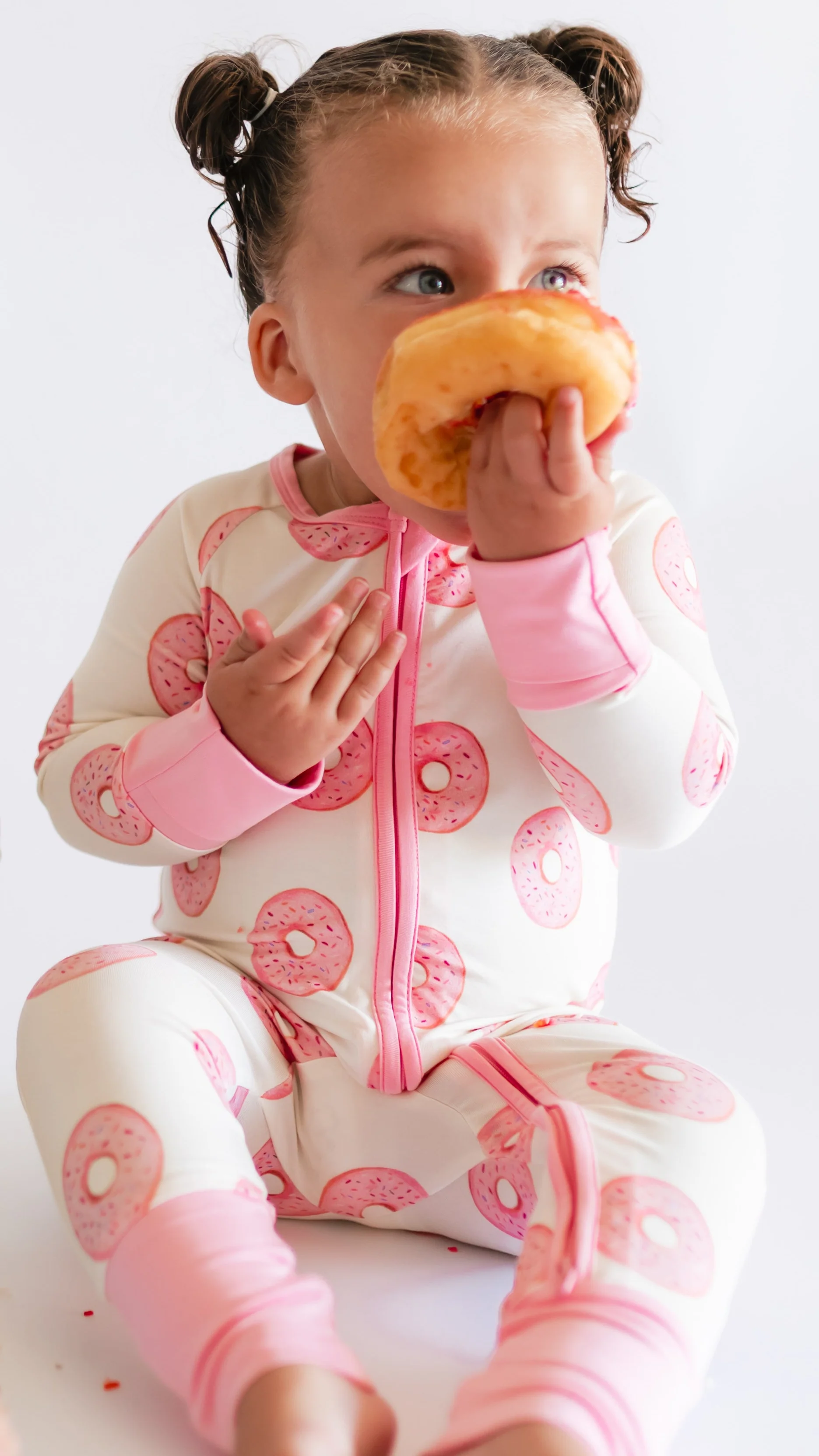 Infant Romper in Pink Donuts - Image 3