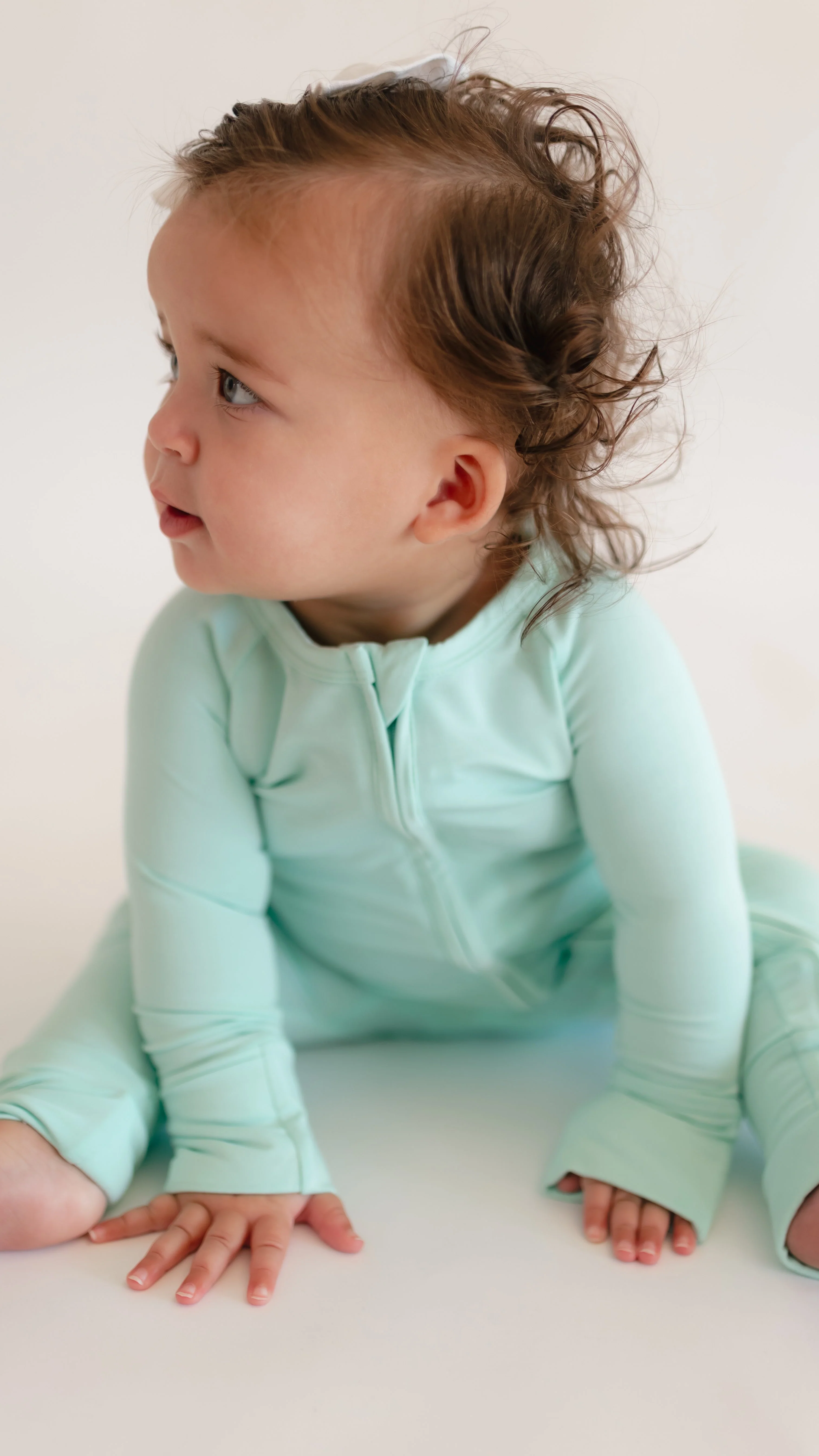 Infant Romper in Seafoam - Image 3