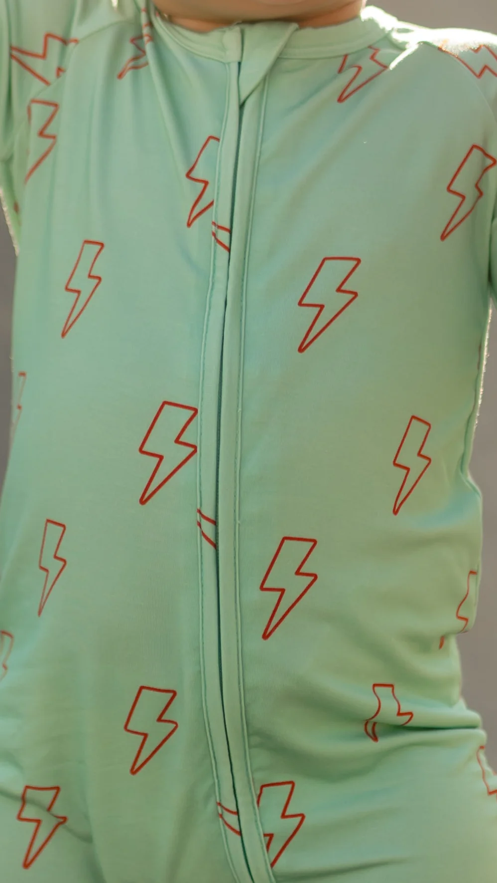 Infant Romper in Teal Lightning - Image 2