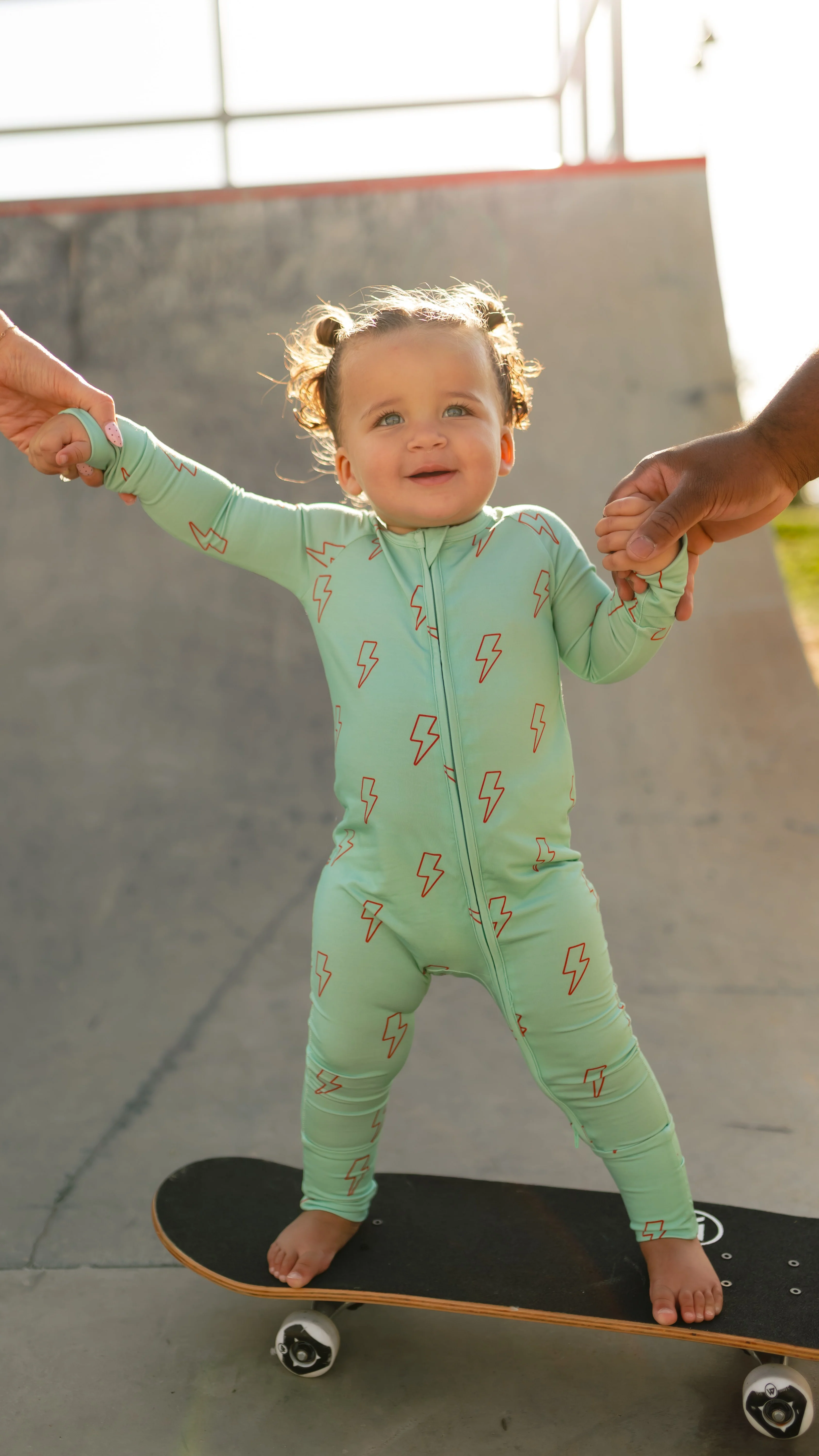 Infant Romper in Teal Lightning - Image 3