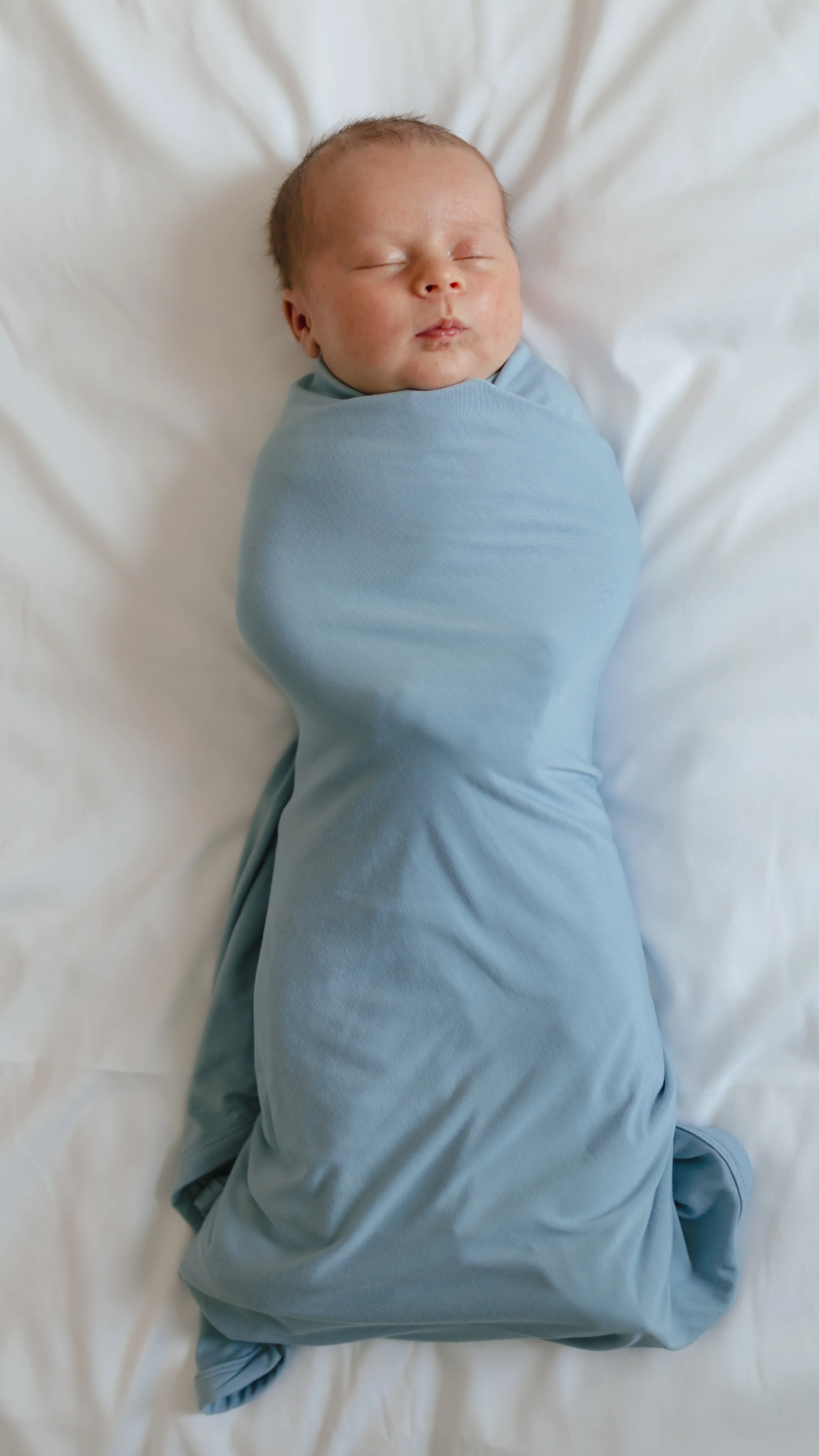 Infant Swaddle in Cornflower Blue - Image 4