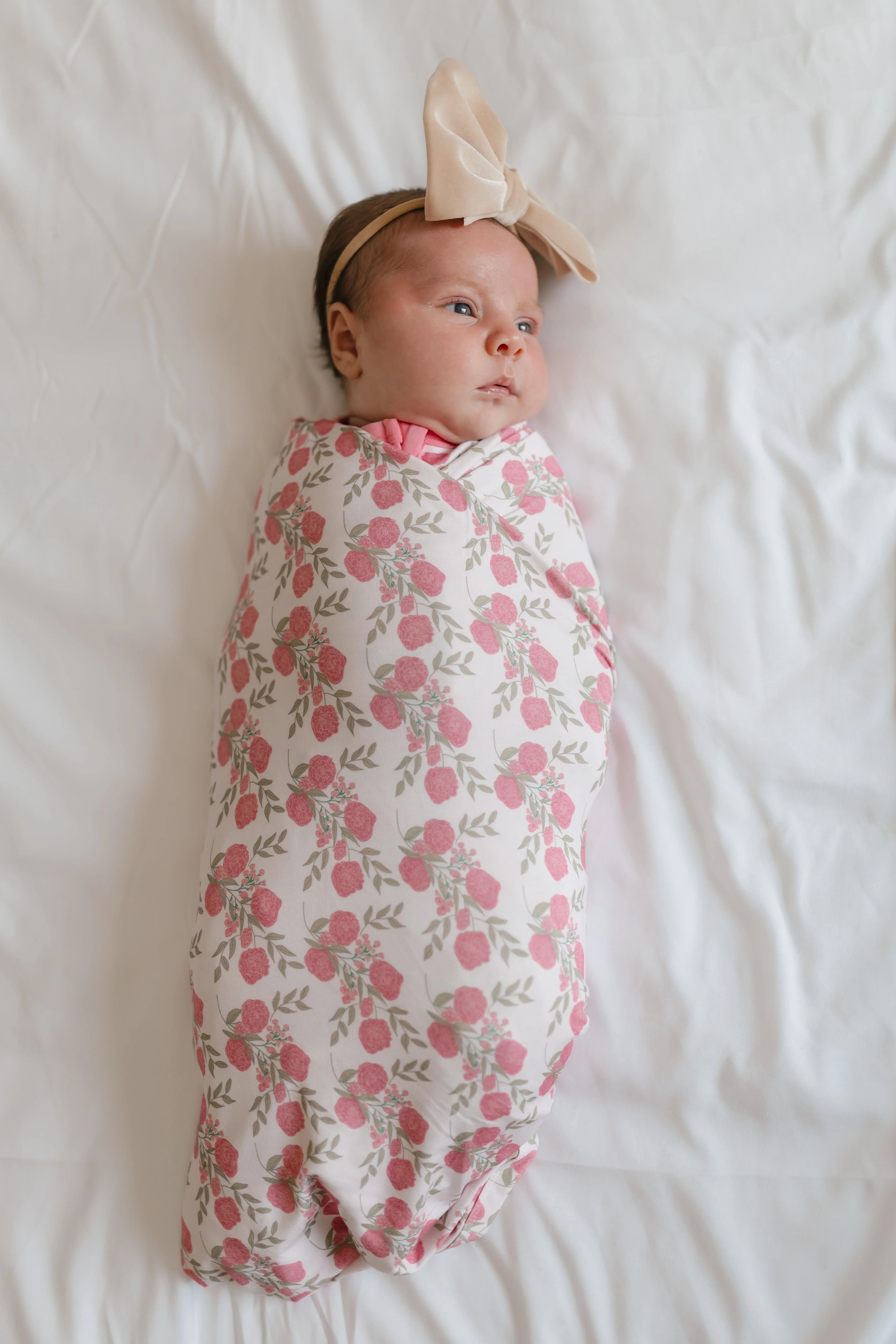 Infant Swaddle in Pink Floral - Image 3