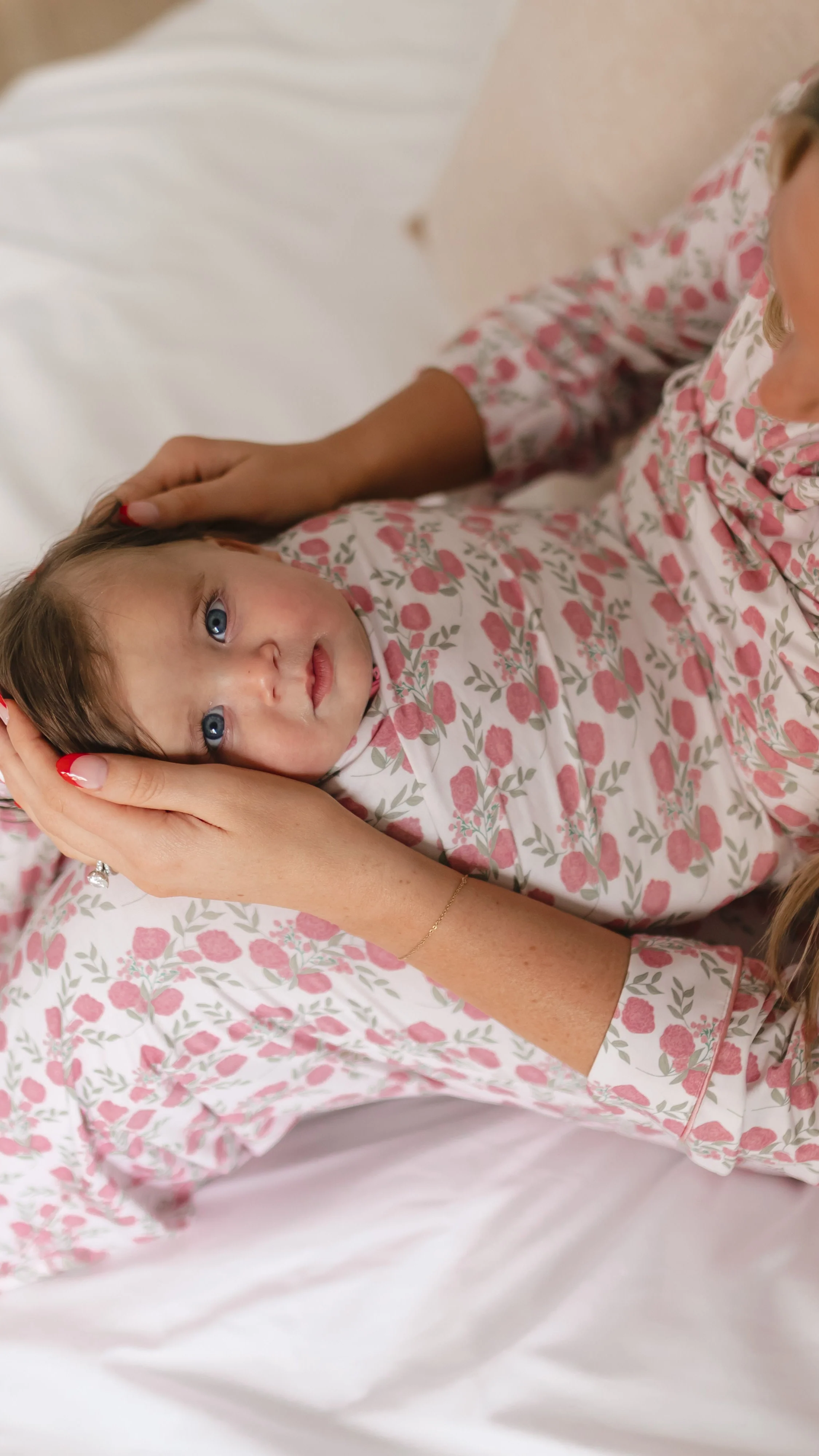 Infant Swaddle in Pink Floral - Image 4