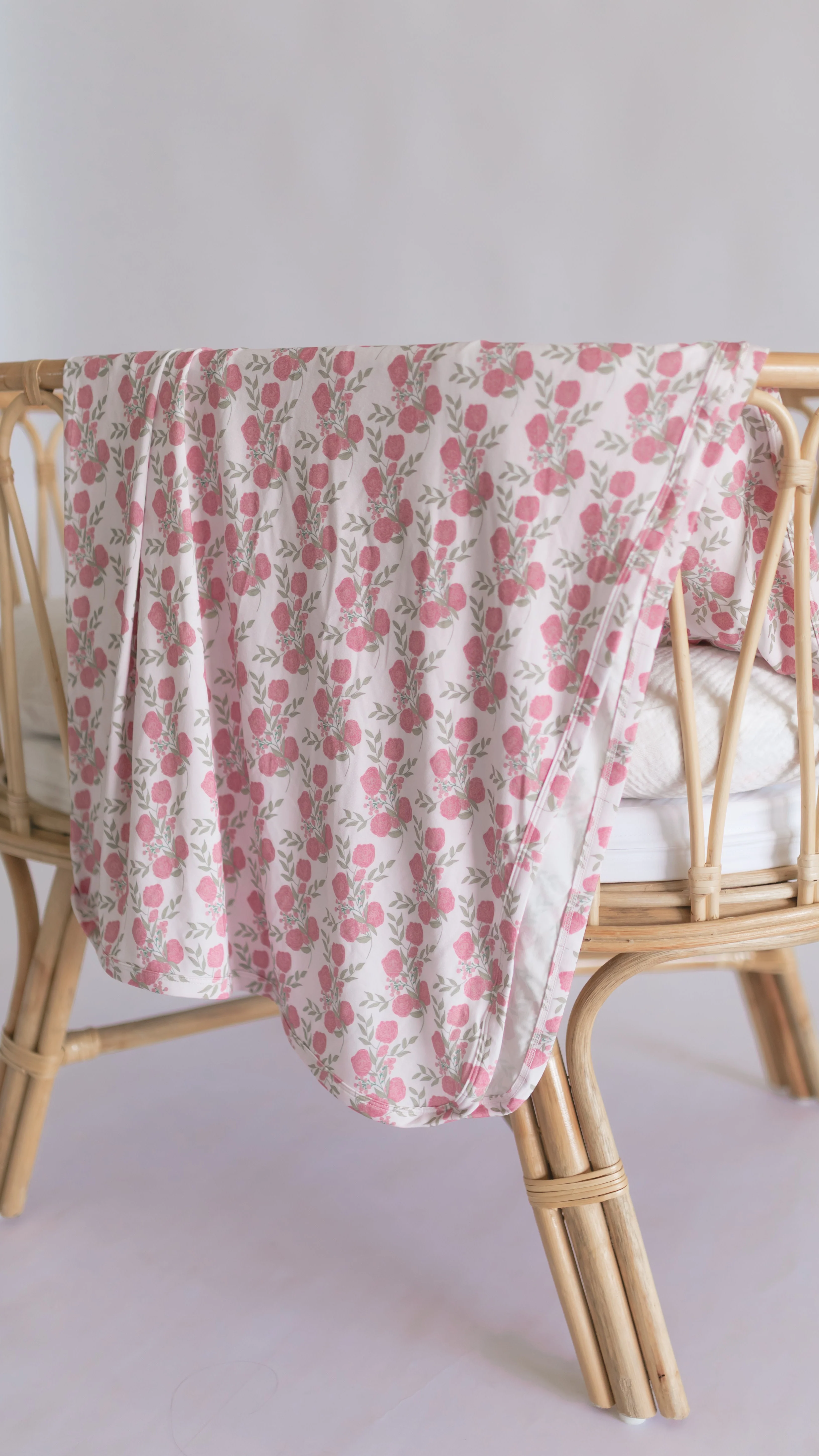 Infant Swaddle in Pink Floral - Image 5