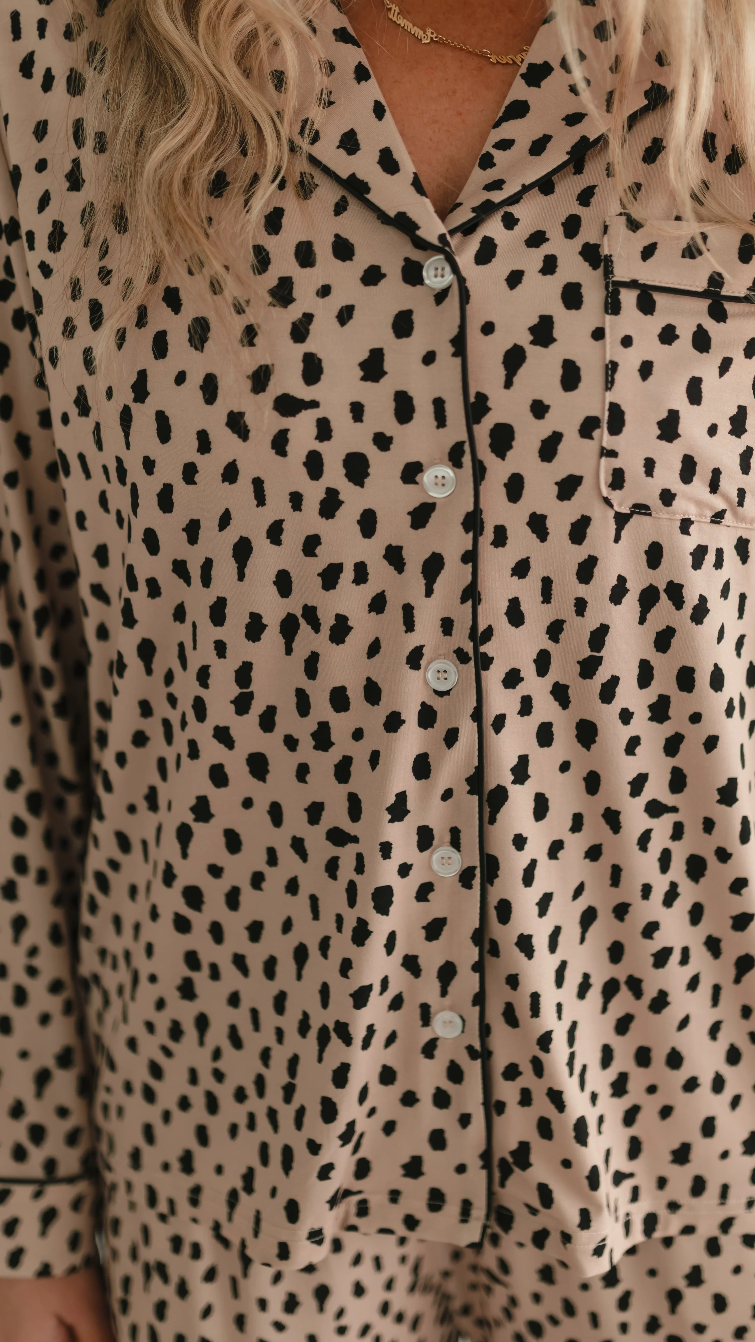 Women's Button Up Set In Brown Cheetah - Image 2