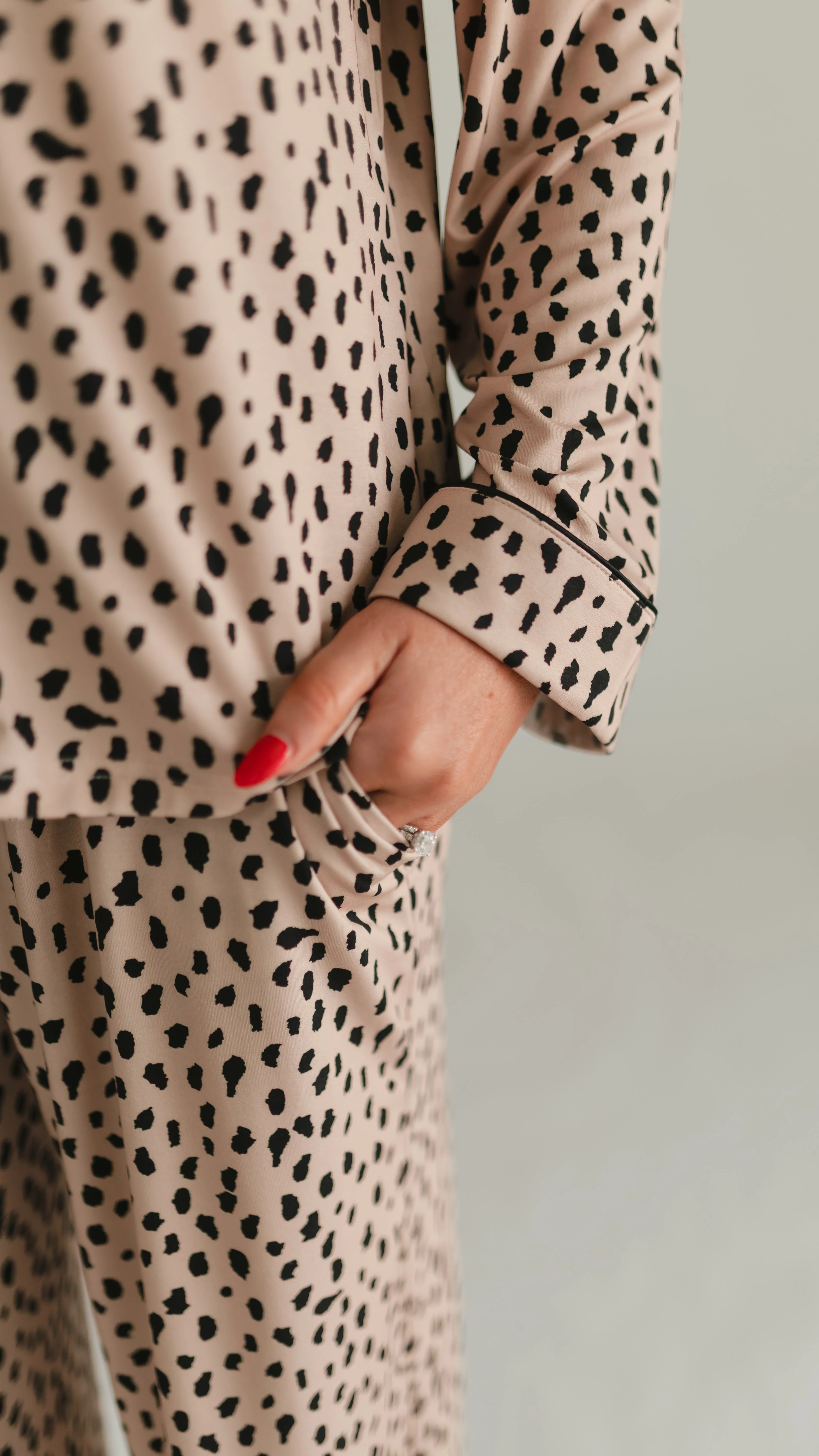 Women's Button Up Set In Brown Cheetah - Image 3