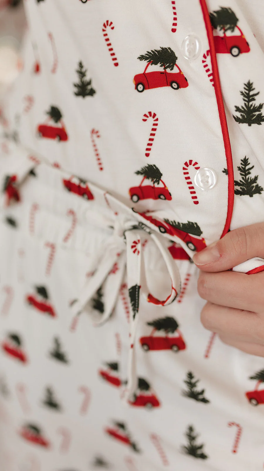 Women's Button Up Set In Candy Cane Lane - Image 5