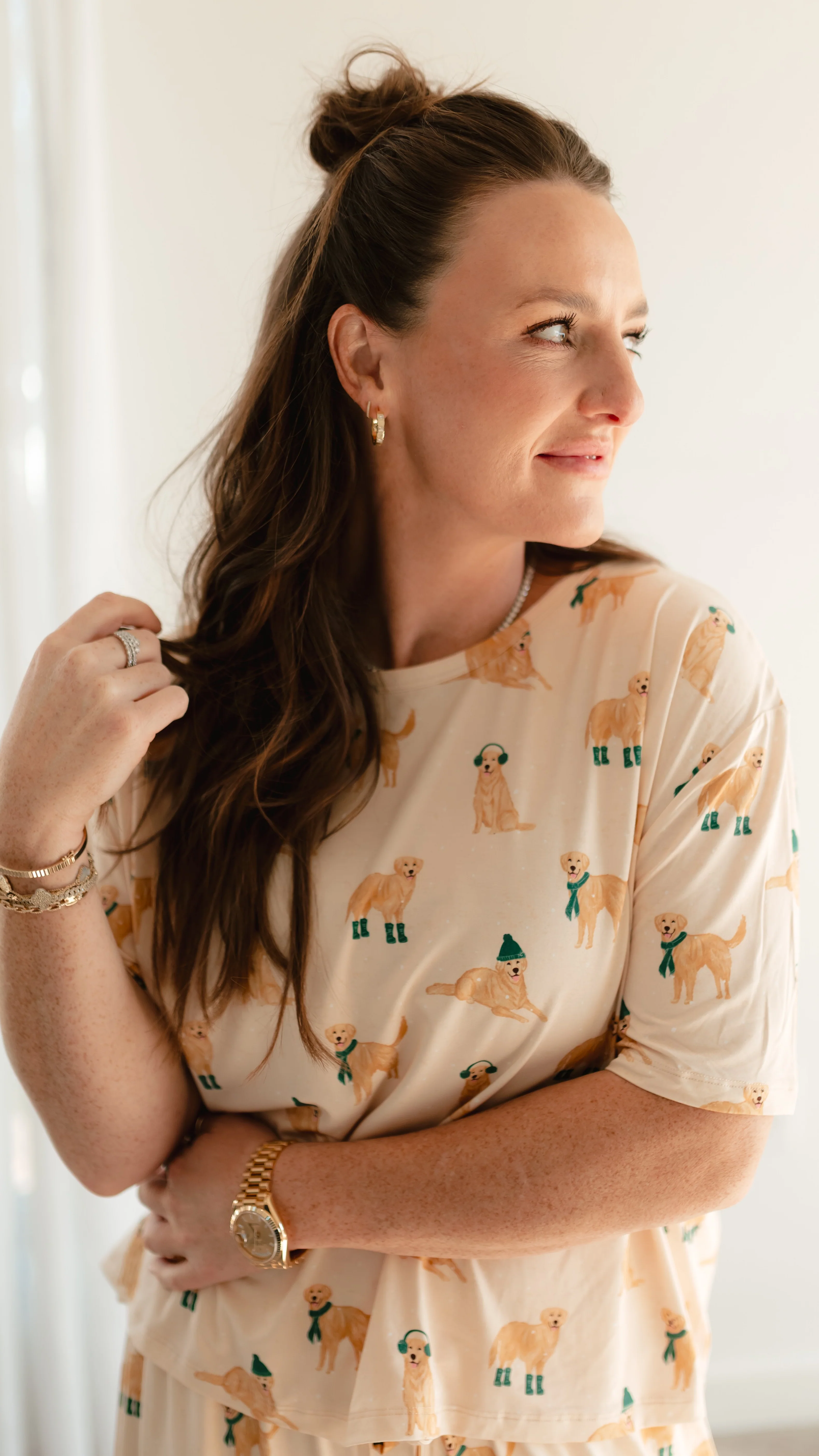 Women's T-Shirt and Pants Set in Winnie - Image 2