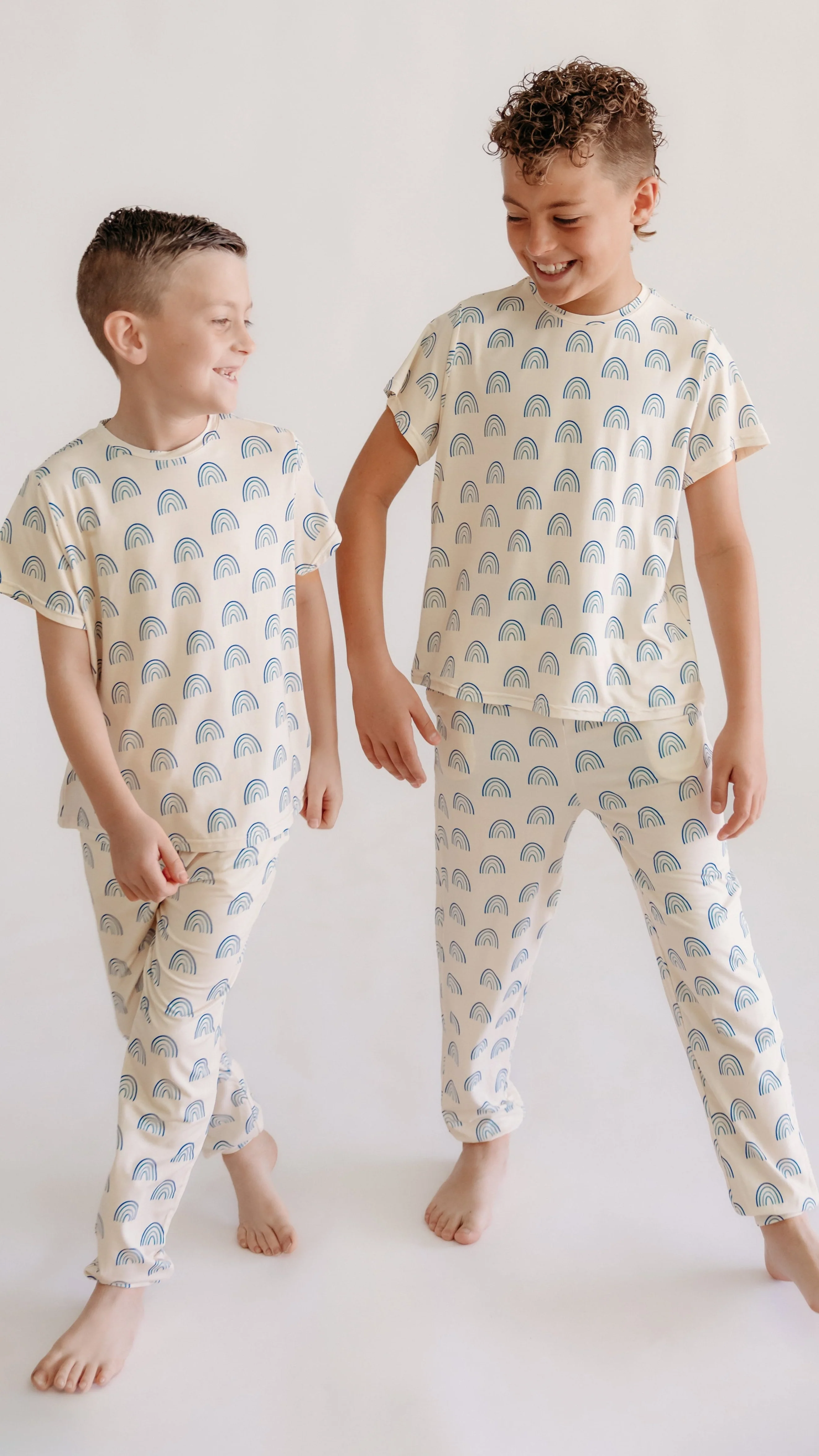 Youth Jogger Set In Blue Rainbows - Image 3