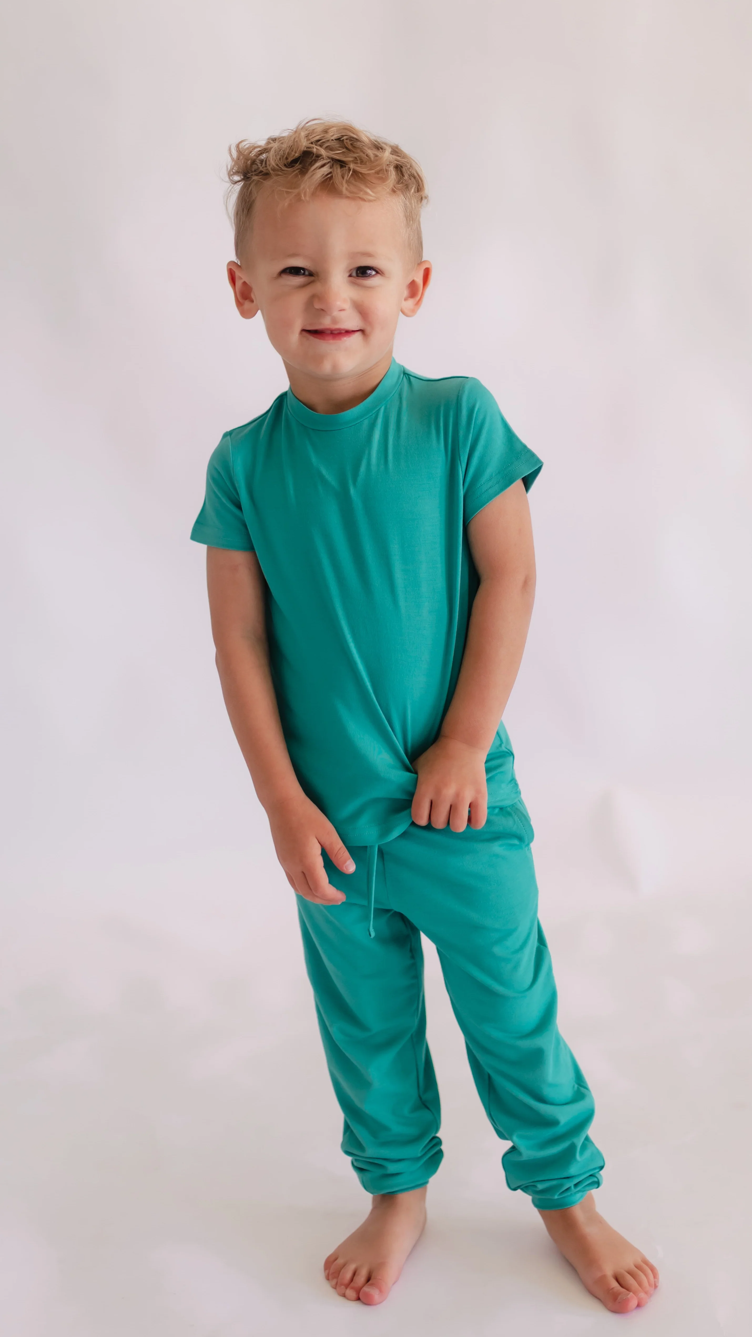Youth Jogger Set In Teal - Image 3